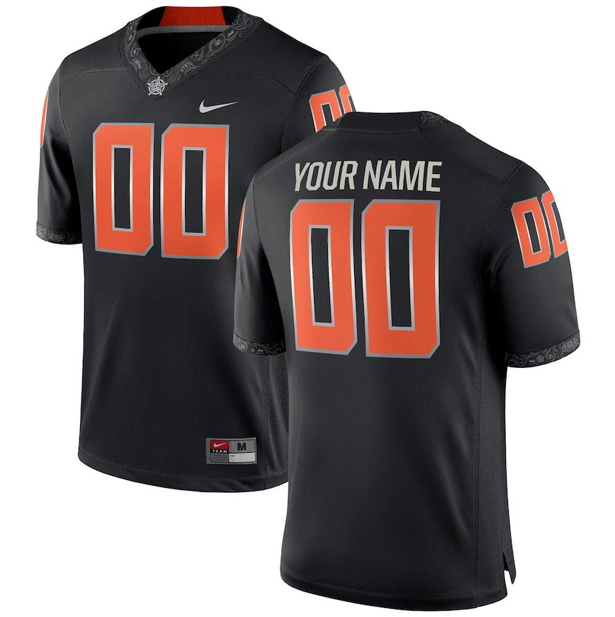 Custom Oklahoma State Cowboys Name And Number College Football Jerseys Stitched-Black - Click Image to Close